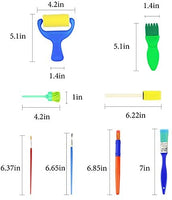Lumsburry 59 esponjas de aprendizaje temprano para niños, kit de mini pinceles de pintura con 26 alfabetos ingleses, herramientas de dibujo (con delantal y caja) - Arteztik
