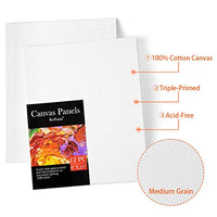 Lona para pintura, paquete de 12 unidades, lienzos para artistas de 7.9 x 9.8 in para pintura, perfecto para pintura al óleo y acrílica, panel de lienzo para pintura - Arteztik
