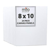 Milo - Tableros de tela para pintar (7.9 x 9.8 in, 24 unidades) - Arteztik