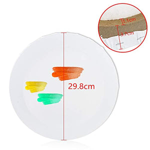 MotBach 2 unidades de 12.0 x 12.0 in, lienzo blanco estirado imprimado redondo de lienzo preestirado, espesar dibujo, pintura para manualidades, dibujo, pintura al óleo - Arteztik