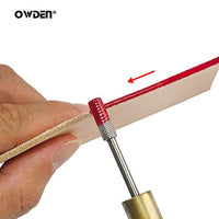 OWDEN 2 piezas herramienta de tinte de borde de cuero, mango de madera de ébano, doble rodamiento configurado para un balanceo suave. Herramienta de impresión de aceite de borde de cuero para el trabajo artesanal de cuero - Arteztik
