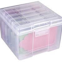 ArtBin 6947ZZ - Organizador de fotos y manualidades, caja grande con [5] cajas de almacenamiento de plástico en el interior, transparente, 5 unidades - Arteztik