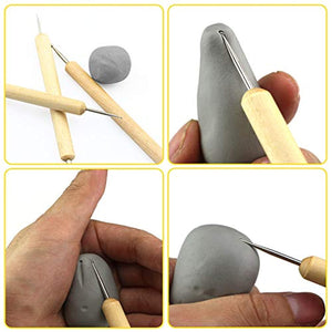 SENHAI 14 herramientas de modelado de arcilla polimérica, para esculpir bolas, bolígrafo arrugado, para tallado de arcilla de cerámica, repujado, pintura de roca, decoración de uñas, herramientas de bricolaje - Arteztik