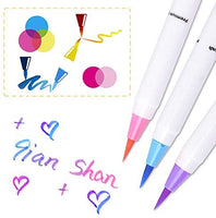 qianshan 48 colores real pincel marcadores con paleta – suave flexible punta de pincel, profesional acuarela pincel bolígrafos para adultos libros de colorear pintura dibujo Manga bocetos caligrafía escritura - Arteztik
