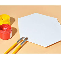 Exceart - Juego de 3 paneles de lienzo para pintar, lienzo hexagonal, lienzo para pintar, lienzo estirado, acrílico - Arteztik
