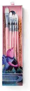 HIMI - Juego de 5 pinceles de acuarela para pintura acrílica de acuarela para rostro y cuerpo, ideal como regalo, para niños y adultos, color rosa, pinceles - Arteztik