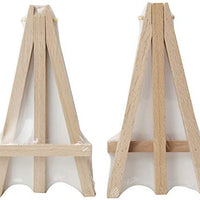 MEEDEN - Mini caballete de madera de haya de 5.0 in, 48 unidades de soporte pequeño para exhibir lienzos pequeños, tarjetas de visita, fotos, platos decorativos y más - Arteztik