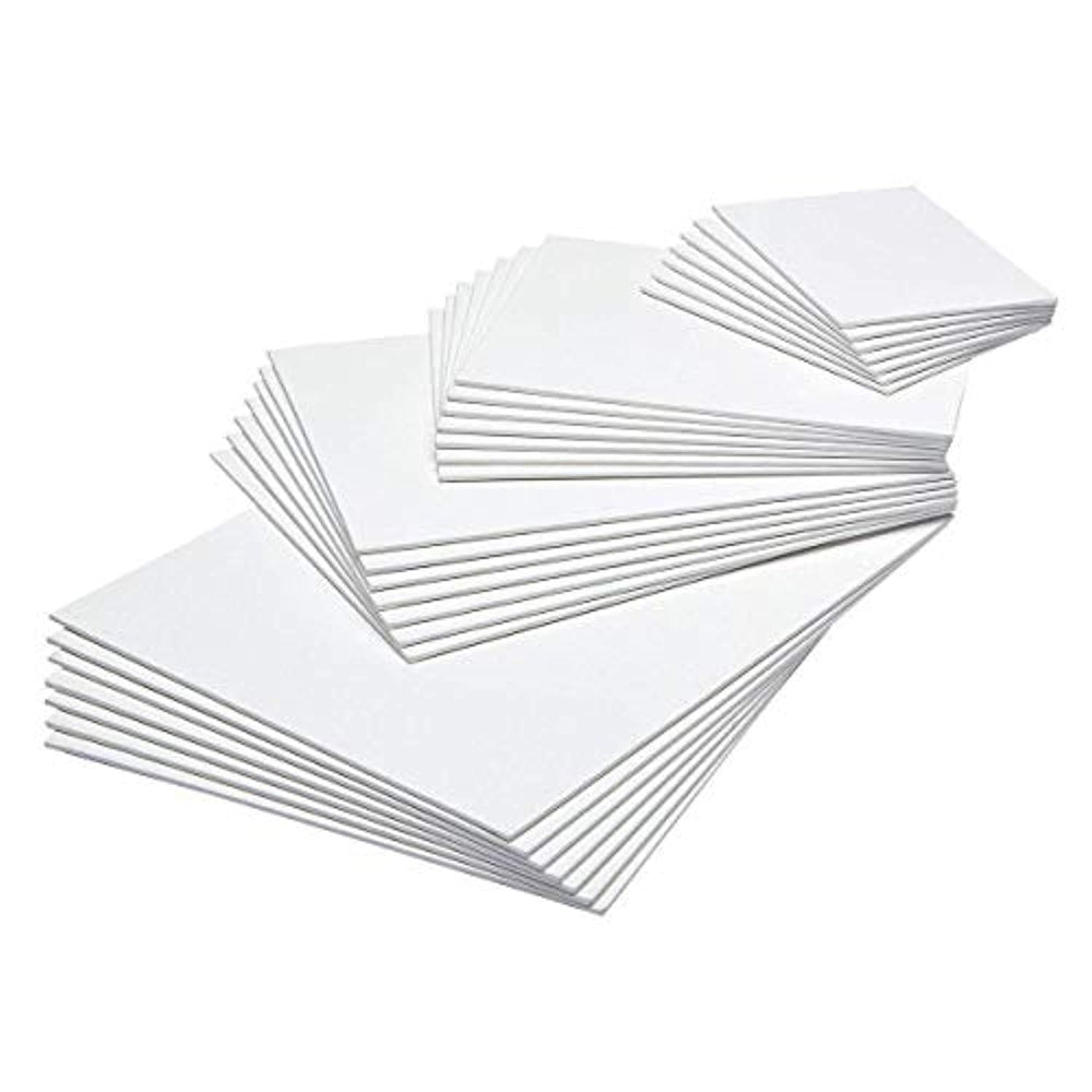 KINGART 830-28 Multi Pack | 28-Pack (7 cada uno-5x7, 8x10, 9x12, 11x14) Paneles de lona, color blanco 28 piezas - Arteztik