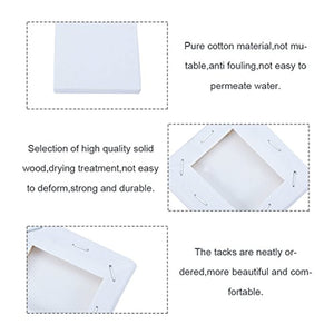 PH Pandahall 12 piezas Mini paneles de lona estirada Mini de 3" x 3" Panel de lona para pintar manualidades dibujo - Arteztik