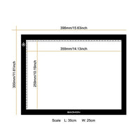 GAOMON GB4 caja de luz y guante de 2 dedos, almohadilla de luz ultradelgada de 5 milímetros, placa de rastreo de arte USB para copia de boceto y trabajo manual - Arteztik
