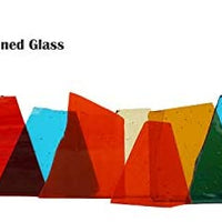Lanyani - Hojas de vidrio para vidrieras, mosaicos de vidrio para obras de arte y manualidades, 35 oz, color azul - Arteztik