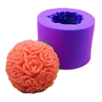 longzang Ball Rose s0245 silicona Vela Moldes Jabón Molde Craft Moldes Bricolaje - Arteztik
