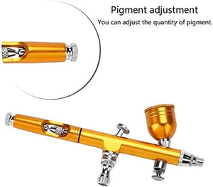Pistola de aerógrafo de alimentación por gravedad, pistola de aerógrafo de 0.008 in de gravedad para decoración de tartas, tatuajes temporales, maquillaje, manualidades, modelos, pulverizadores, camisetas, gráficos para auto y motocicleta - Arteztik