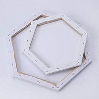 Juego de 3 tablas de lienzo hexagonales para pintar, lienzo de algodón con pintura al óleo y marcos de madera suave, kit de arte ideal para regalo (diámetro de 40 pulgadas) - Arteztik
