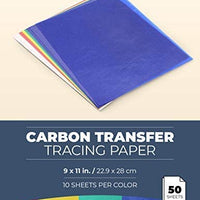 Papel de rastreo de transferencia de carbono (9 x 11 pulgadas, 50 unidades) - Arteztik