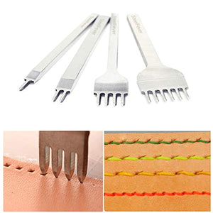 Perforadora de piel de 0.157 in para perforación de herramientas de 1 + 2 + 4 + 6 puntas, kit de manualidades - Arteztik