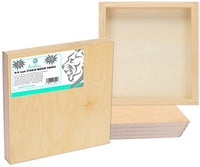 Daveliou Tablero de madera de madera de abedul 8x8-6-Pack de tableros para manualidades – Panel de madera acuñada utilizado por artistas para manualidades pintura y suministros de arte enzático - Arteztik
