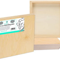 Daveliou Tablero de madera de madera de abedul 8x8-6-Pack de tableros para manualidades – Panel de madera acuñada utilizado por artistas para manualidades pintura y suministros de arte enzático - Arteztik