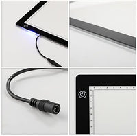 CO-Z A2 LED Dibujo caja de luz, ultra delgado Stepless Dimmable Brillo Tracer Artist Light Pad (A2) - Arteztik
