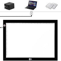 Cuadro de luz LED Artcraft de brillo regulable A4, tableta portátil, tableta portátil, ME456 cable de alimentación USB para copiar tabla de dibujo para artistas diseñando, animación, bocetos (azul) - Arteztik