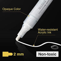 Bolígrafos de pintura acrílica negra – Paquete de 8 rotuladores de pintura negra, bolígrafos de pintura acrílica para pintura de roca, madera, metal, metal, cerámica, graffiti, papel, dibujo, calabazas de plástico, juegos de pintura acrílica a base de agu - Arteztik
