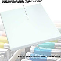 Markin Arts Classic Series - Pintura de acrílico de titanio triple de 100 % algodón, sin decoloración, imprimada por Gesso y estirada en lienzo de 11.0 x 13.8 in, Algodón, paquete de 7 - Arteztik