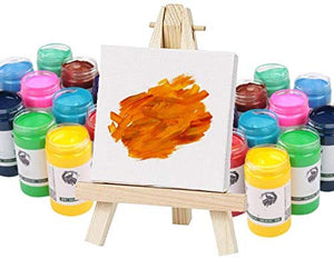 CertBuy Lienzo estirado de 6.0 x 6.0 in, 24 unidades, 100% algodón en blanco para pintura, pintura acrílica, pintura al óleo y medios de arte mojado - Arteztik