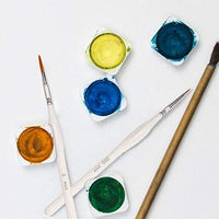 AIEX - Juego de 9 pinceles de pintura en miniatura para acrílico, acuarela, aceite, cara, uñas, escala de pintura de modelo, línea de dibujo (negro) - Arteztik