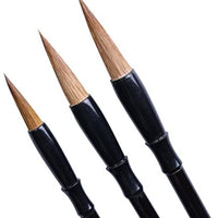 I-MART - Pincel para caligrafía china, pincel para escribir, pincel japonés Sumi-e para dibujo/pintura, maobi (paquete de 3 unidades, tamaño grande, mediano, pequeño) - Arteztik