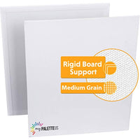 Paneles de lona para pintura acrílica, paquete de 16, 8 x 10 pulgadas, blanco 100% algodón, lienzo en blanco 12.3 oz imprimado libre de ácidos, tablas para artistas profesionales - Arteztik
