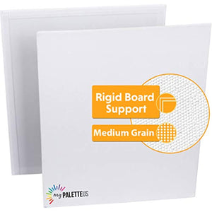 Paneles de lona para pintura acrílica, paquete de 16, 8 x 10 pulgadas, blanco 100% algodón, lienzo en blanco 12.3 oz imprimado libre de ácidos, tablas para artistas profesionales - Arteztik