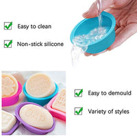 QumenEY 14 moldes de jabón de silicona antiadherentes, de grado alimentario, redondo, ovalado, suministros para hacer jabón hecho en casa, magdalenas, magdalenas, molde para hornear (colores mezclados) - Arteztik