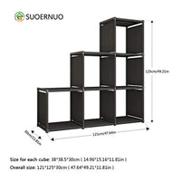 Suoernuo - Estantería de almacenamiento para libros, 6 cubos, almacenamiento en armario, estante para salón, dormitorio, oficina, estanterías para libros, ropa, juguetes, zapatos, artes - Arteztik
