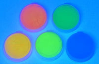 Paquete de 5 polvos de colores con pigmentos que brillan en la noche, de 0,4 oz cada uno o 2,1 oz en total, colores neutros o fluorescentes - Arteztik
