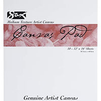Sax 412676 - Almohadilla de lona imprimada, 10 hojas, 12.0 x 16.0 in, color blanco - Arteztik