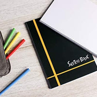 Cuaderno de bocetos de doble cara de 8.3 x 11.8 in, 18 hojas, tapa dura, papel de dibujo duradero, ideal para niños y adultos, fabricado en Japón, calidad premium - Arteztik