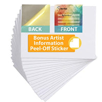 Paneles de lona para pintura acrílica, paquete de 16, 8 x 10 pulgadas, blanco 100% algodón, lienzo en blanco 12.3 oz imprimado libre de ácidos, tablas para artistas profesionales - Arteztik