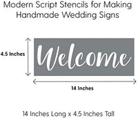 Plantillas de boda – Juego de 6 plantillas de alfabeto reutilizables para hacer decoraciones de boda personalizadas, plantillas de letras de boda fáciles en una fuente moderna de plantilla de guión - Arteztik
