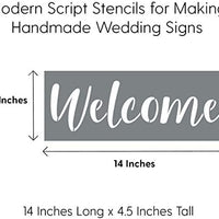 Plantillas de boda – Juego de 6 plantillas de alfabeto reutilizables para hacer decoraciones de boda personalizadas, plantillas de letras de boda fáciles en una fuente moderna de plantilla de guión - Arteztik