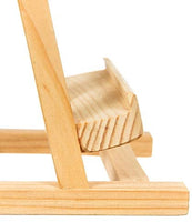 Caballete de estudio de madera de mesa con marco en H de 17 pulgadas de alto – caballete de pintura y exhibición de madera de pino natural, soporta hasta 12 pulgadas, soporte de escritorio resistente - Arteztik
