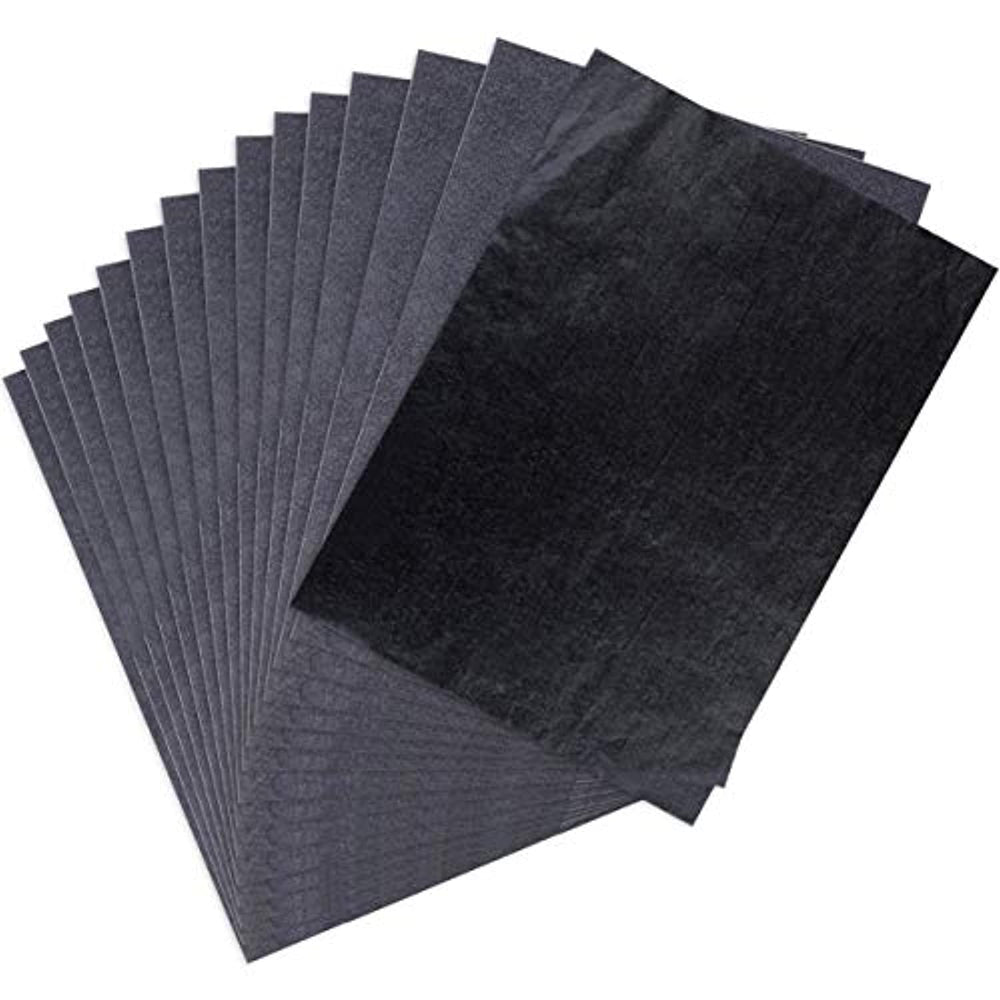 Neworkg 150 hojas de papel de transferencia de carbono de 9 x 13 pulgadas, papel de localización para madera, papel, lona y manualidades (negro) - Arteztik