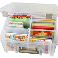 ArtBin Super Satchel, Caja de almacenamiento de doble profundidad con divisores removibles, Plástico, 1 caja - Arteztik