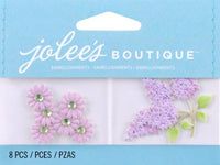 Jolee de Scrapbooking Embellishment Boutique, luz púrpura Margaritas y lilas - Arteztik

