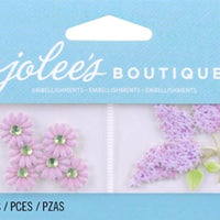 Jolee de Scrapbooking Embellishment Boutique, luz púrpura Margaritas y lilas - Arteztik
