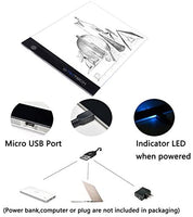 A4 Ultra Fina Caja De Luz Portátil USB LED Caja de luz Tracer Power LED Artcraft Tracing Pad de Luz para Artistas, dibujo, bosquejar, animación. - Arteztik
