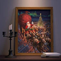 Kit de pintura de diamante para adultos, bricolaje 5D regalo de Navidad redondo completo taladro arte perfecto para la relajación y decoración de la pared del hogar regalos de Navidad (11.8 x 15.7 in) - Arteztik