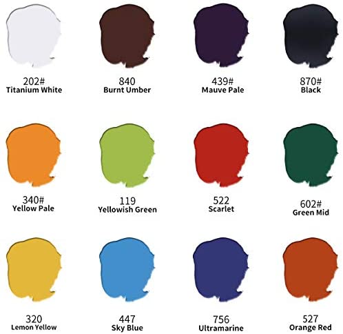 Makersource Basic - Juego de pintura acrílica de 24 colores con 3 pinceles,  24 colores (2.0 fl oz, 2 onzas), pinturas para manualidades, regalos para