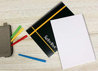 Cuaderno de bocetos de doble cara de 8.3 x 11.8 in, 18 hojas, tapa dura, papel de dibujo duradero, ideal para niños y adultos, fabricado en Japón, calidad premium - Arteztik
