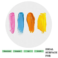 Paneles redondos de pintura precebados, 3 unidades de tablas de decoración talladas de 16.0 in para manualidades, acrílico, aceite, gouache, pinturas de témpera y medios de arte mojado. - Arteztik