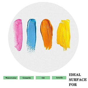 Paneles redondos de pintura precebados, 3 unidades de tablas de decoración talladas de 16.0 in para manualidades, acrílico, aceite, gouache, pinturas de témpera y medios de arte mojado. - Arteztik